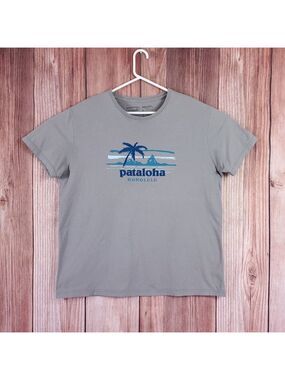 *READ* Patagonia Pataloha Honolulu T-Shirt Tee Mens XXL 2XL Slim Fit Gray